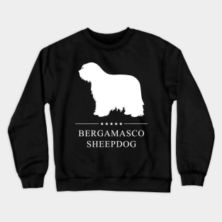 Bergamasco Sheepdog Dog White Silhouette Crewneck Sweatshirt